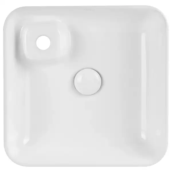 Раковина Qtap Stork 400х400х140 White с донным клапаном QT1511A057TW