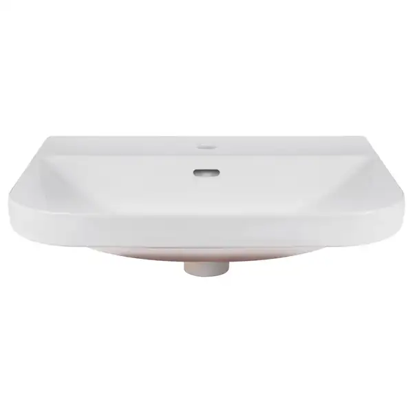 Раковина Qtap Stork 565х475х180 White с донным клапаном QT1511L736W