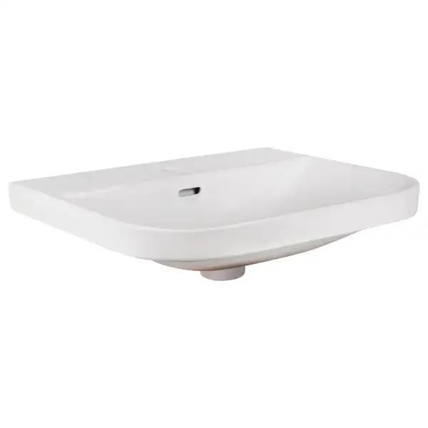 Раковина Qtap Stork 565х475х180 White с донным клапаном QT1511L736W