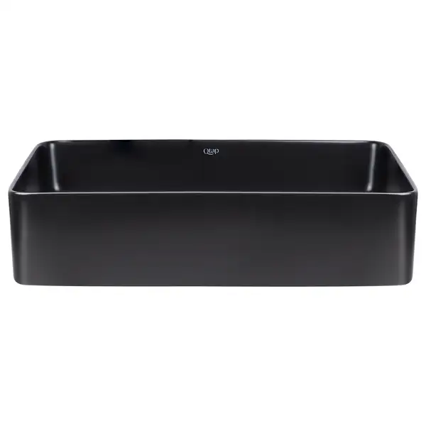 Раковина-чаша Qtap Tern 500х350х145 Matt black с донным клапаном QT1711A055MB