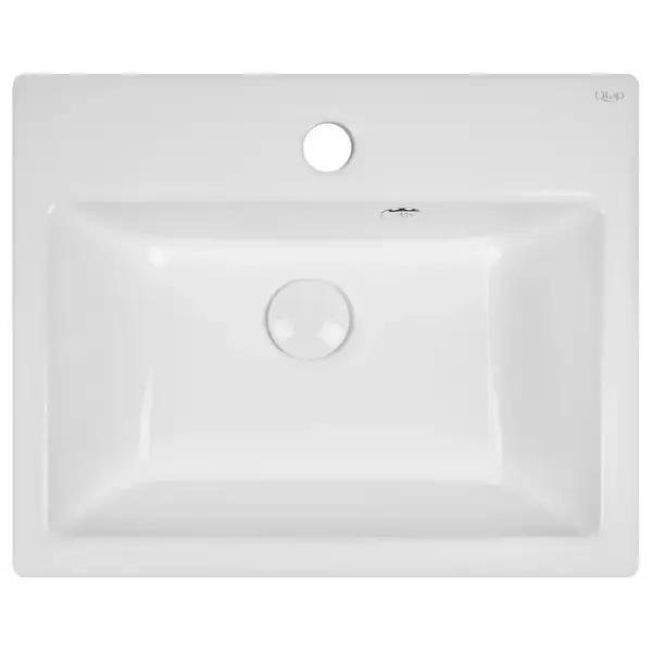 Раковина подвесная моноблок Qtap Tern 465х385х370 White с донным клапаном QT1711G803W