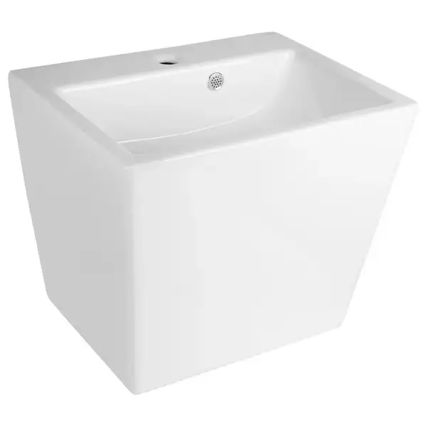 Раковина подвесная моноблок Qtap Tern 465х385х370 White с донным клапаном QT1711G803W