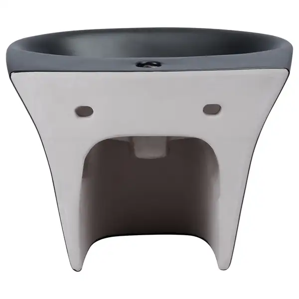 Раковина подвесная моноблок Qtap Virgo 550х430х400 Matt black с донным клапаном QT1811037GMB