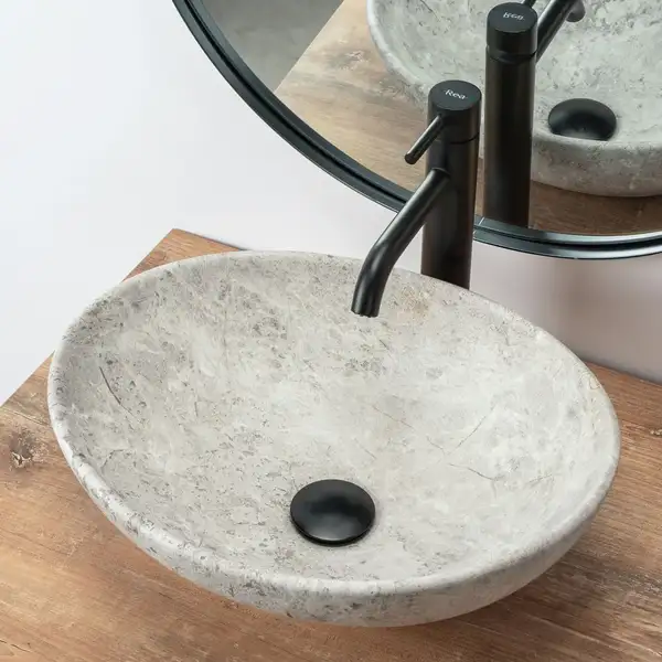 Rea Sofia Light Stone Умивальник накладний, сірий (REA-U0165)