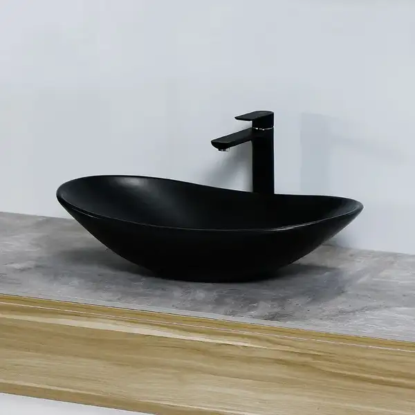 Умывальник (раковина) REA ROYAL 60 BLACK MAT накладной черный (REA-U0442) Умывальник (раковина) REA ROYAL 60 BLACK MAT накладной черный (REA-U0442)