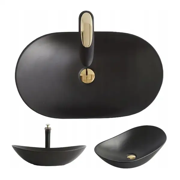 Умывальник (раковина) REA ROYAL 60 BLACK MAT накладной черный (REA-U0442) Умывальник (раковина) REA ROYAL 60 BLACK MAT накладной черный (REA-U0442)