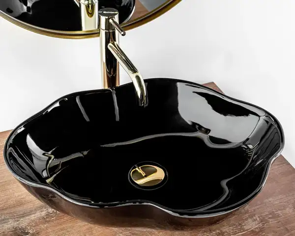 Умывальник (раковина) REA PEARL BLACK накладной черный (REA-U0858) Умывальник (раковина) REA PEARL BLACK накладной черный (REA-U0858)