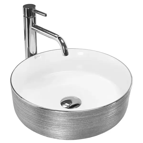 Умывальник (раковина) REA SAMI BRUSHED SILVER накладной (REA-U3304) Умывальник (раковина) REA SAMI BRUSHED SILVER накладной (REA-U3304)