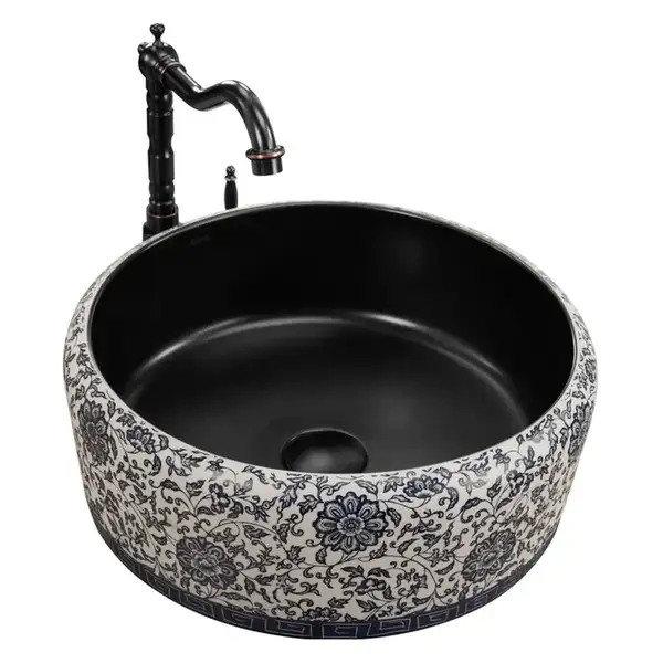 Умывальник (раковина) REA FLORISA BLACK MATT накладной (REA-U3307) Умывальник (раковина) REA FLORISA BLACK MATT накладной (REA-U3307)