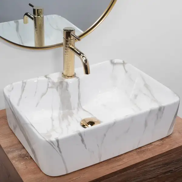 Rea Kelly Marmo Умивальник накладний, білий (REA-U5052)
