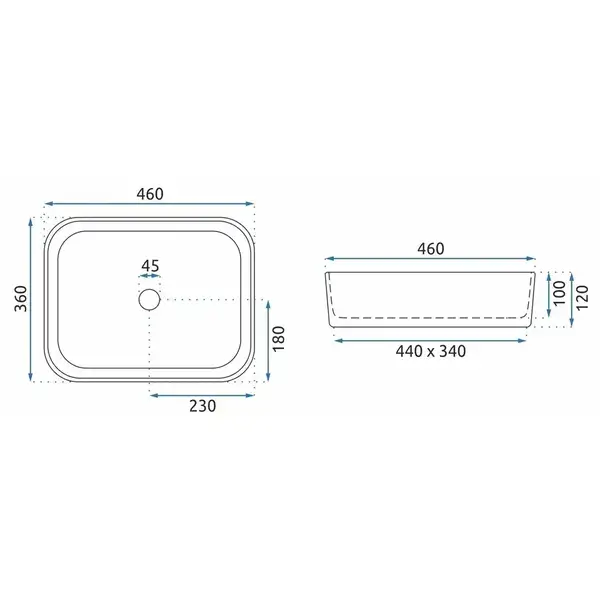 Умывальник (раковина) REA KAYA NAVY BLUE MAT накладний (REA-U5656) Умывальник (раковина) REA KAYA NAVY BLUE MAT накладний (REA-U5656)