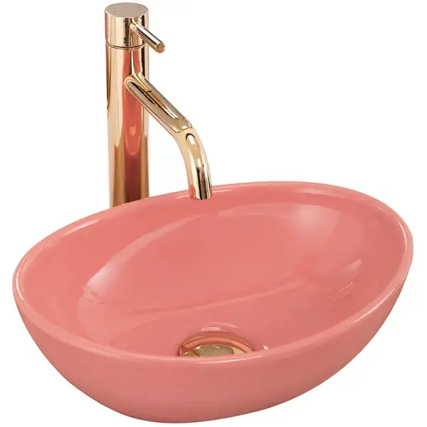 Умывальник (раковина) REA SOFIA MINI PINK накладной розовый (REA-U6335)