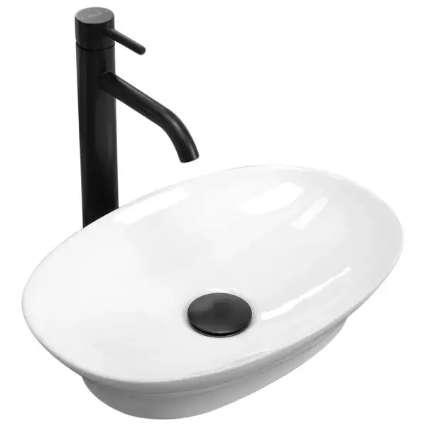 Умывальник (раковина) REA LAVI MINI накладной белый (REA-U6584) Умывальник (раковина) REA LAVI MINI накладной белый (REA-U6584)