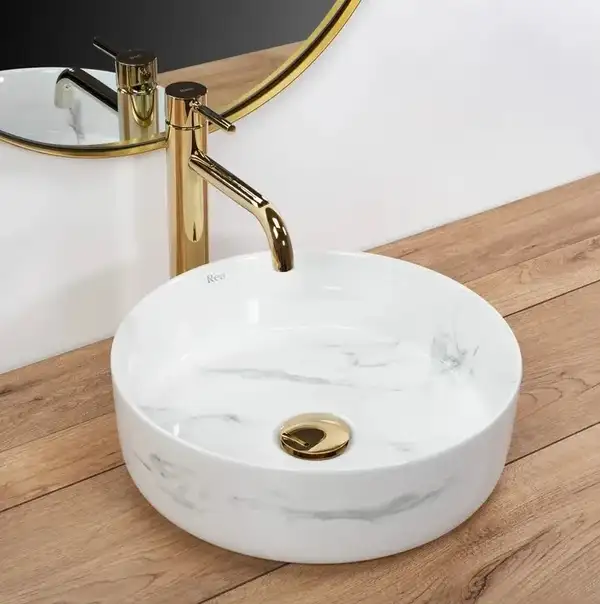 Умывальник (раковина) REA SAMI NATURE MARBLE накладной мрамор (REA-U6606)
