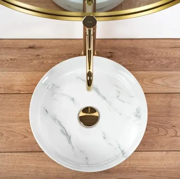 Умывальник (раковина) REA SAMI NATURE MARBLE накладной мрамор (REA-U6606)