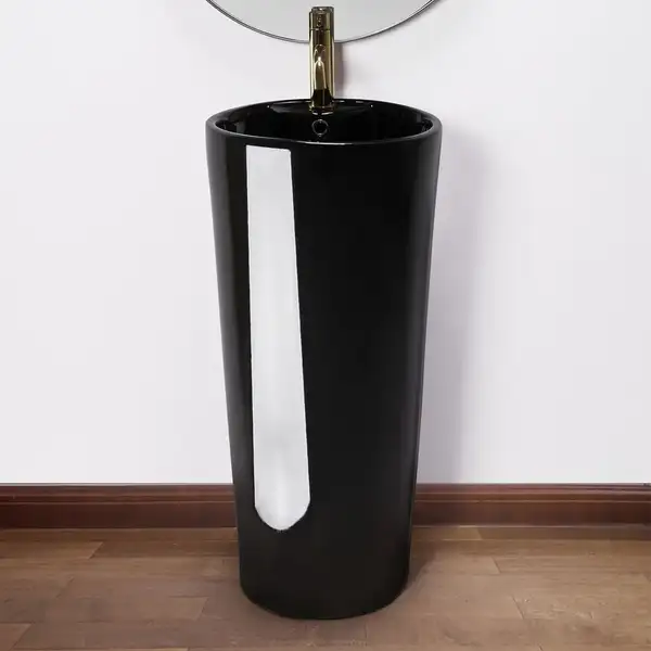 Умывальник (раковина) REA BLANKA BLACK монолитный черный (REA-U6635) Умывальник (раковина) REA BLANKA BLACK монолитный черный (REA-U6635)