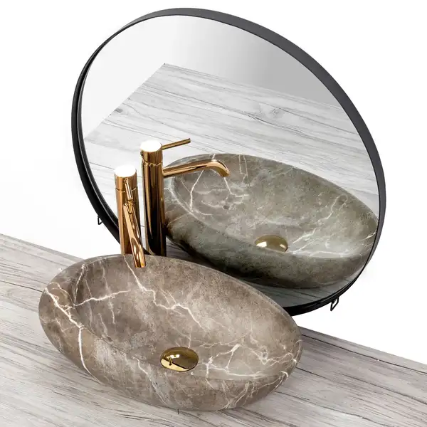 Умывальник (раковина) REA ROXY B STONE NATURE накладной (REA-U6650)