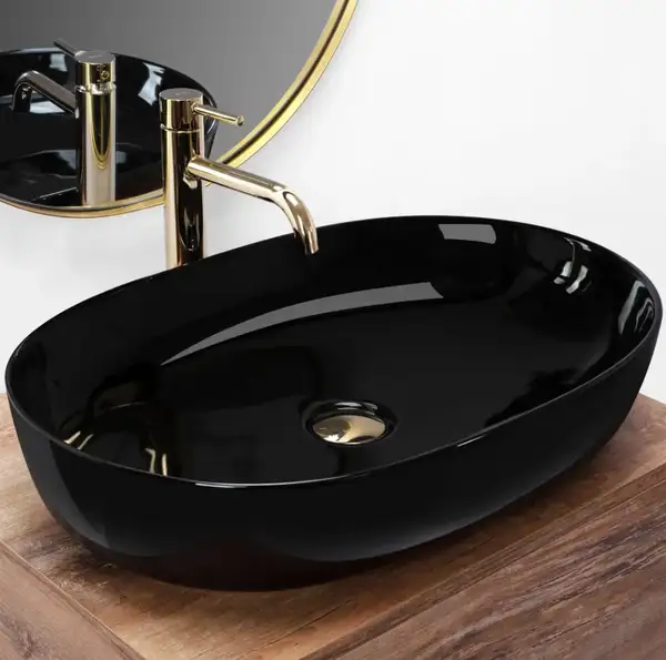Rea Cleo Black Умивальник накладний, чорний (REA-U6757) Rea Cleo Black Умивальник накладний, чорний (REA-U6757)