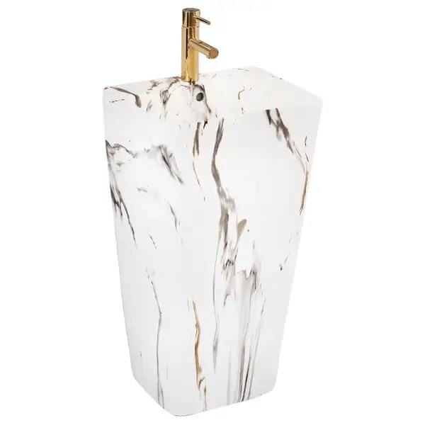 Умывальник (раковина) REA ARIS MARBLE напольный мрамор (REA-U6906) Умывальник (раковина) REA ARIS MARBLE напольный мрамор (REA-U6906)