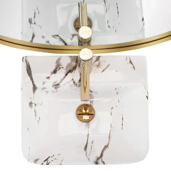 Умывальник (раковина) REA ARIS MARBLE напольный мрамор (REA-U6906) Умывальник (раковина) REA ARIS MARBLE напольный мрамор (REA-U6906)