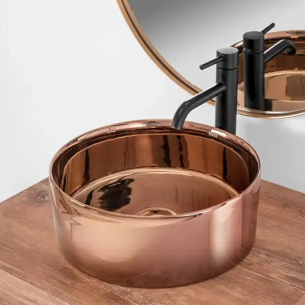 Умывальник (раковина) REA IDA ROSE GOLD накладной розовое золото (REA-U7401) Умывальник (раковина) REA IDA ROSE GOLD накладной розовое золото (REA-U7401)