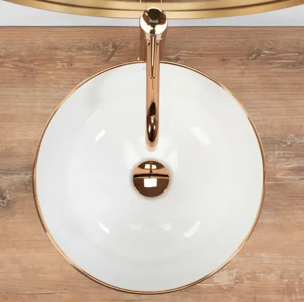 Rea Stella Rose Gold Edge Умивальник накладний (REA-U7444) Rea Stella Rose Gold Edge Умивальник накладний (REA-U7444)