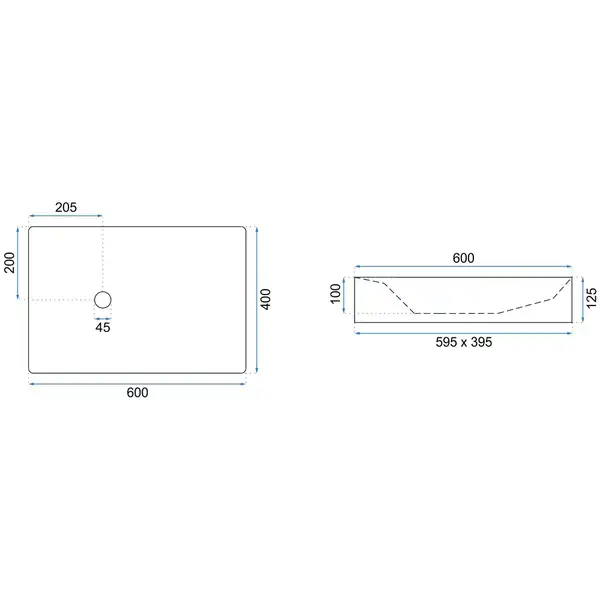 Умывальник (раковина) REA ROCK GREY MAT накладной (REA-U7905) Умывальник (раковина) REA ROCK GREY MAT накладной (REA-U7905)