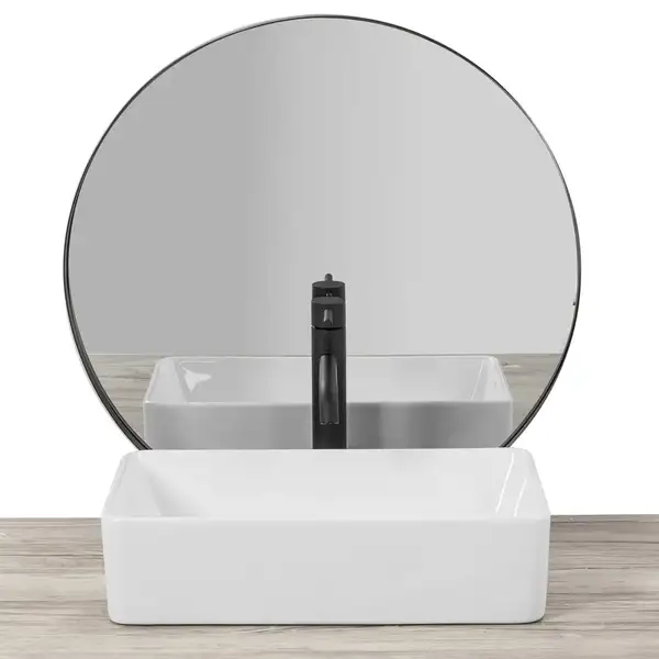 Умывальник (раковина) REA LAURA SLIM накладной белый (REA-U8197) Умывальник (раковина) REA LAURA SLIM накладной белый (REA-U8197)
