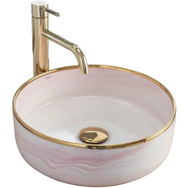 Умывальник (раковина) REA MERIDA PINK накладной розовый (REA-U8549) Умывальник (раковина) REA MERIDA PINK накладной розовый (REA-U8549)