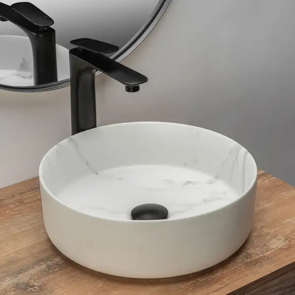 Rea Sami Marble Matt Умивальник накладний, матовий (REA-U8703) Rea Sami Marble Matt Умивальник накладний, матовий (REA-U8703)