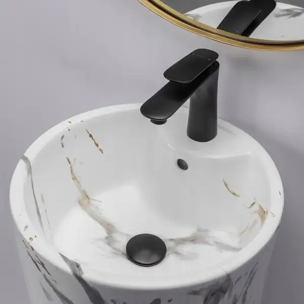 Умывальник (раковина) REA BLANKA MARBLE напольный (REA-U8704) Умывальник (раковина) REA BLANKA MARBLE напольный (REA-U8704)