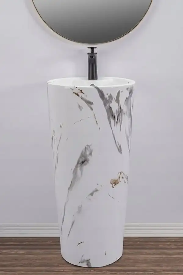 Умывальник (раковина) REA BLANKA MARBLE напольный (REA-U8704) Умывальник (раковина) REA BLANKA MARBLE напольный (REA-U8704)