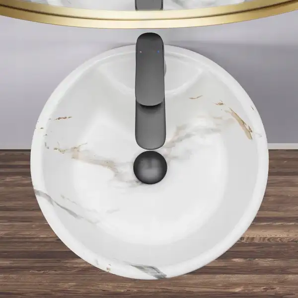 Умывальник (раковина) REA BLANKA MARBLE напольный (REA-U8704) Умывальник (раковина) REA BLANKA MARBLE напольный (REA-U8704)