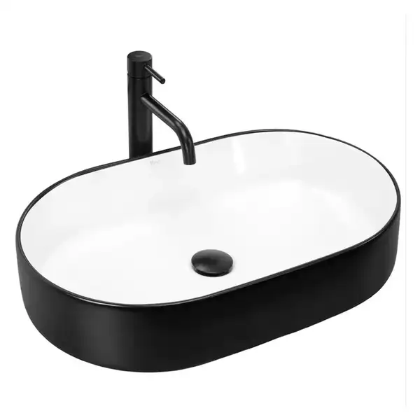 Умывальник (раковина) REA NADIA BLACK MATT WHITE накладной (REA-U8781) Умывальник (раковина) REA NADIA BLACK MATT WHITE накладной (REA-U8781)