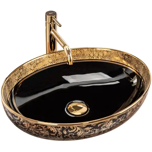 Умывальник (раковина) REA MARGOT GOLD BLACK накладной (REA-U8978) Умывальник (раковина) REA MARGOT GOLD BLACK накладной (REA-U8978)