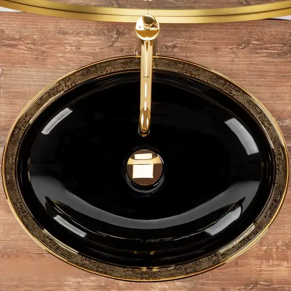 Умывальник (раковина) REA MARGOT GOLD BLACK накладной (REA-U8978) Умывальник (раковина) REA MARGOT GOLD BLACK накладной (REA-U8978)