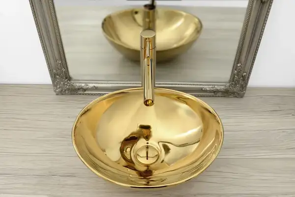 Rea Sofia Gold Умывальник накладной, золотой (REA-U9015)