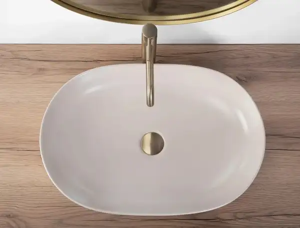 Умывальник (раковина) REA CLEO 61 BEIGE MATT бежевый накладной (REA-U9655) Умывальник (раковина) REA CLEO 61 BEIGE MATT бежевый накладной (REA-U9655)