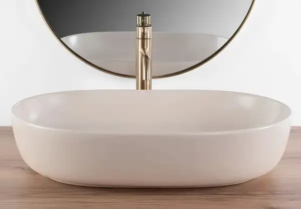 Умывальник (раковина) REA CLEO 61 BEIGE MATT бежевый накладной (REA-U9655) Умывальник (раковина) REA CLEO 61 BEIGE MATT бежевый накладной (REA-U9655)