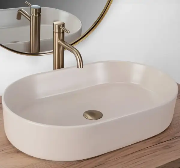Умывальник (раковина) REA NADIA 60 BEIGE MATT накладной (REA-U9661) Умывальник (раковина) REA NADIA 60 BEIGE MATT накладной (REA-U9661)