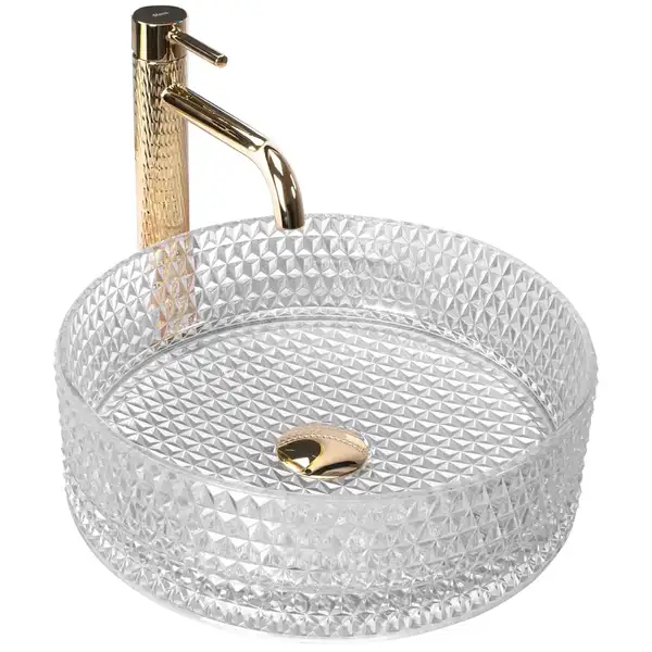 Rea Cristal Transparent Умивальник накладний, прозорий (REA-U9670) Rea Cristal Transparent Умивальник накладний, прозорий (REA-U9670)