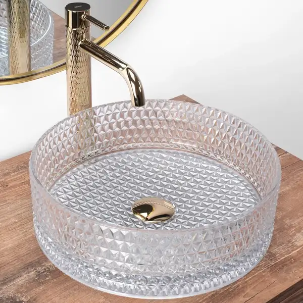 Rea Cristal Transparent Умивальник накладний, прозорий (REA-U9670) Rea Cristal Transparent Умивальник накладний, прозорий (REA-U9670)