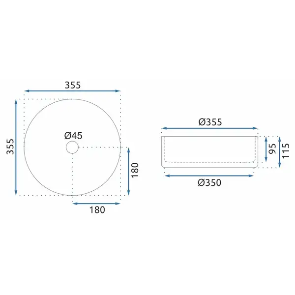 Rea Cristal Transparent Умивальник накладний, прозорий (REA-U9670) Rea Cristal Transparent Умивальник накладний, прозорий (REA-U9670)