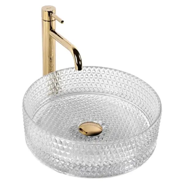Rea Cristal Transparent Умивальник накладний, прозорий (REA-U9670) Rea Cristal Transparent Умивальник накладний, прозорий (REA-U9670)