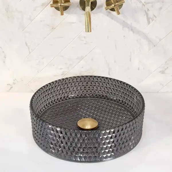 Умывальник (раковина) REA CRISTAL BLACK накладной (REA-U9671) Умывальник (раковина) REA CRISTAL BLACK накладной (REA-U9671)