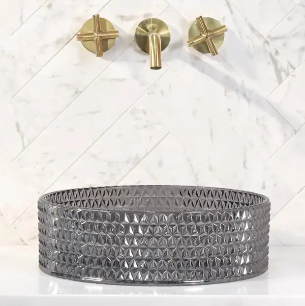 Умывальник (раковина) REA CRISTAL BLACK накладной (REA-U9671) Умывальник (раковина) REA CRISTAL BLACK накладной (REA-U9671)