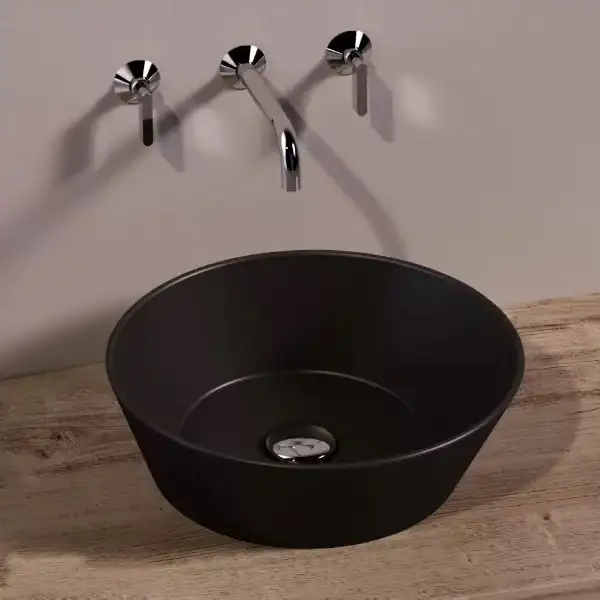 Simas Wave WA 01 Умивальник накладний, чорний мат (WA01NM) Simas Wave WA 01 Умивальник накладний, чорний мат (WA01NM)