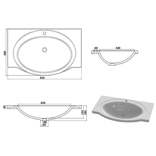 Snail Афродита Умывальник, Белый (108A100) Snail Афродита Умывальник, Белый (108A100)