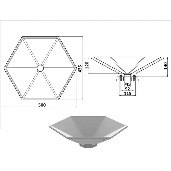 Snail Астерия Умывальник, меланит (112H100) Snail Астерия Умывальник, меланит (112H100)