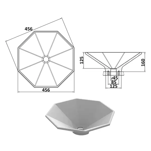 Snail Умивальник «Сиріус» А702 Шампань глянець (113A702) Snail Умивальник «Сиріус» А702 Шампань глянець (113A702)